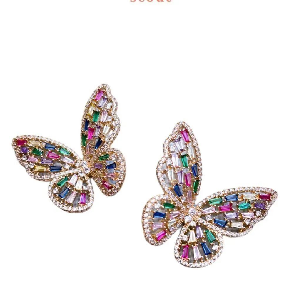 Multicolor Butterfly Earrings A1001
